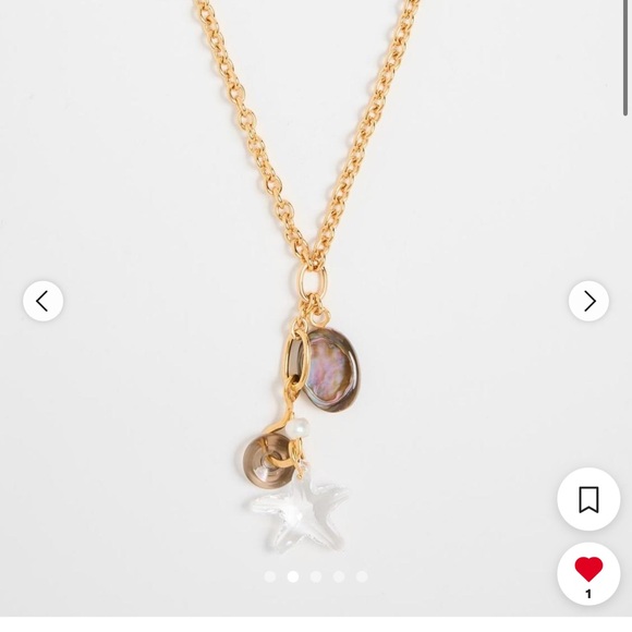 Chan Luu Gold Necklace with Star and Pearl Charms - Picture 2 of 5